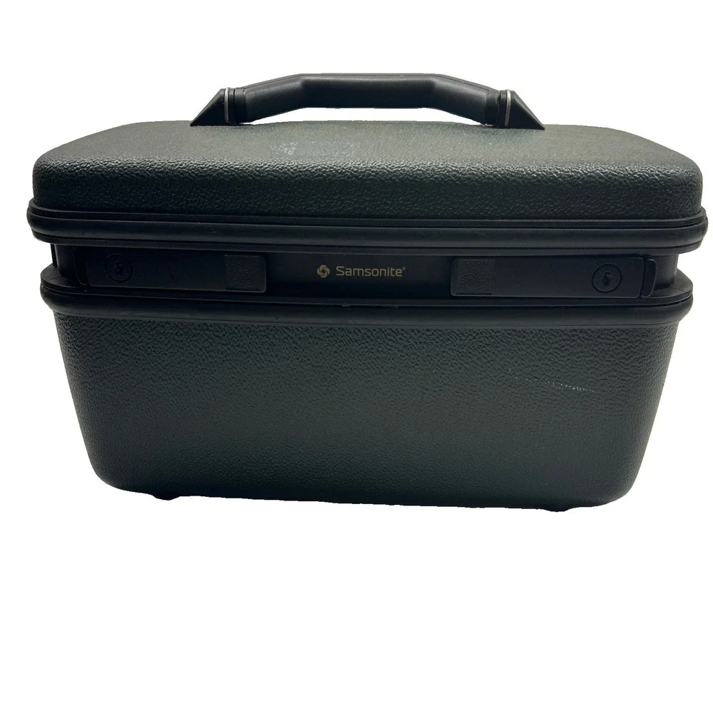 Vintage 1992 Samsonite Excel Hard Shell Train Case Cosmetic Makeup w/ Keys EUC